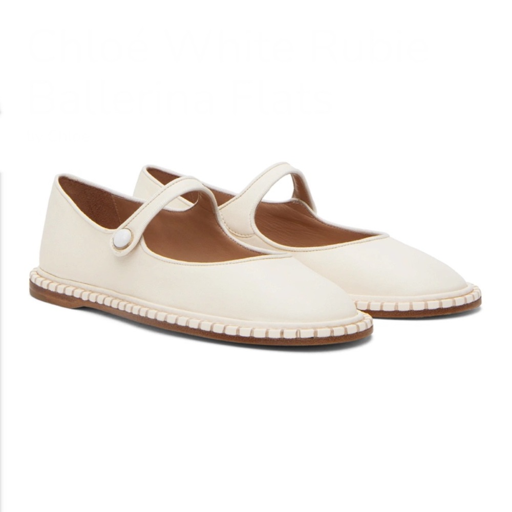 Chloe Cream Mary Jane Flats - Picture 2 of 10